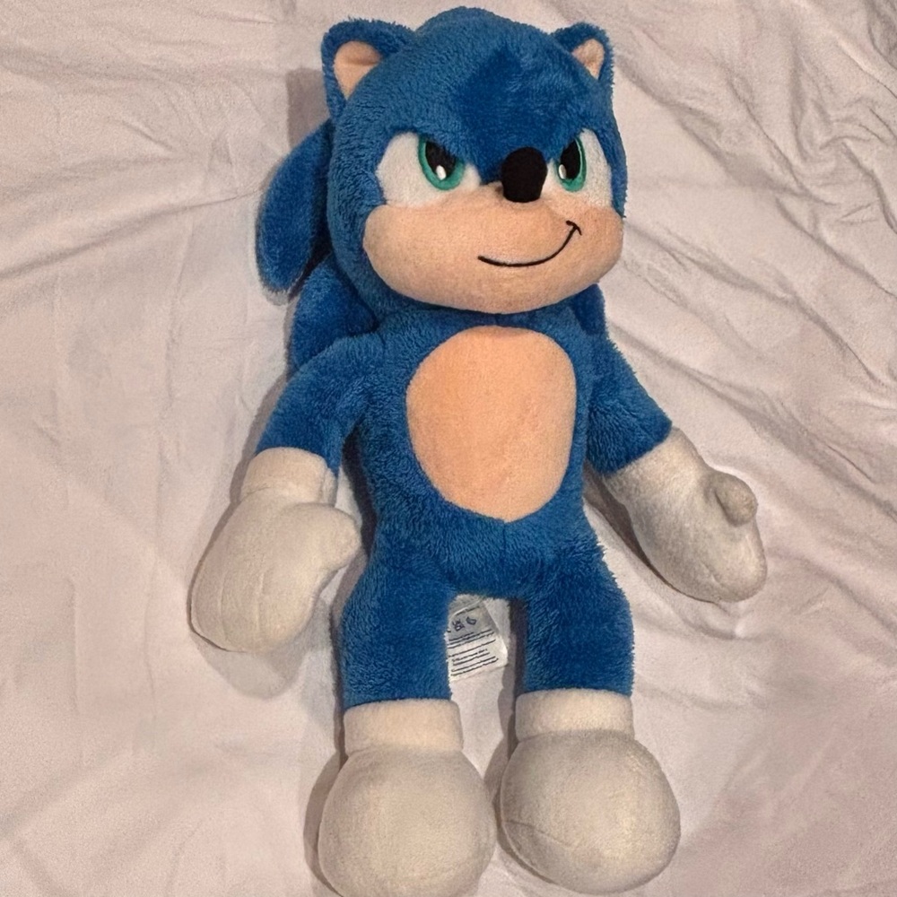 Sonic Build-A-Bear Blue and White Plush Toy